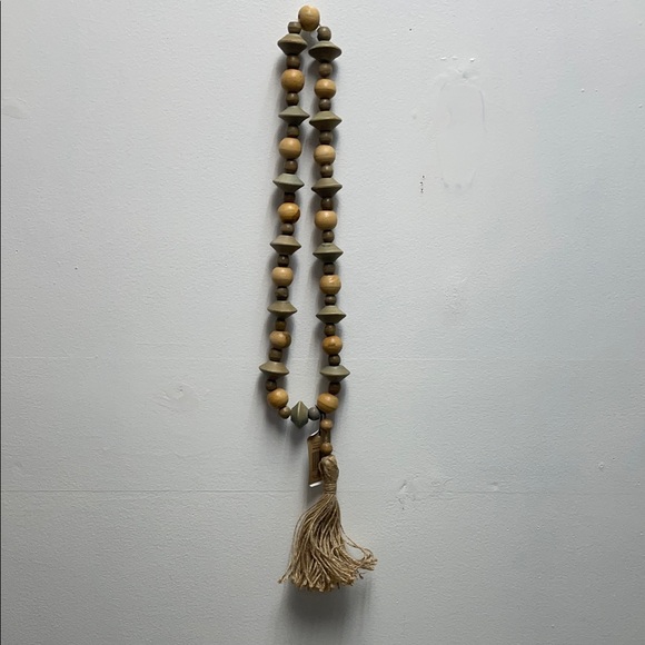 Wooden Beaded Necklace with Tassel - Picture 1 of 1